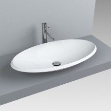 РАКОВИНА НАКЛАДНАЯ FANCY MARBLE LEX R 700, БЕЛАЯ